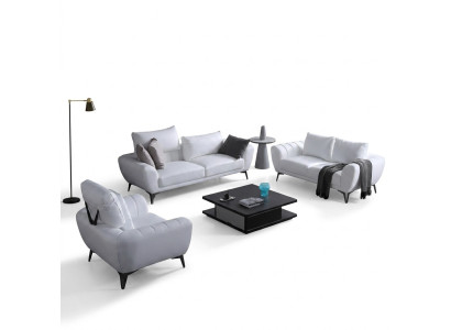 Ledersofa Couch Wohnlandschaft 3+2+1 Sitzer Sofa Garnitur Design Neu