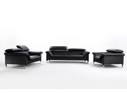 Ledersofa Couch Wohnlandschaft 3+1+1 Sitzer Garnitur Modern Design Sofa