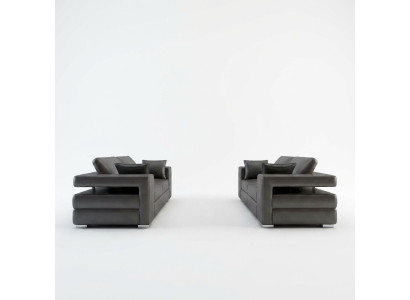 Ledersofa Wohnlandschaft 3+2 Sitzer Garnitur Design Modern Sofa Couch