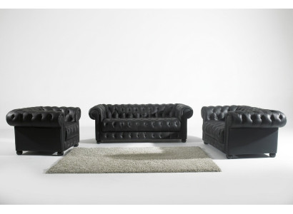 Chesterfield Sofa 2 Sitzer Polster Design Couchen Sofas Garnitur NEU