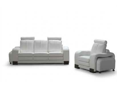 Sofa 3-Sitzer Ledersofa Couch Fernsehsessel Polstersofa Loungesofa