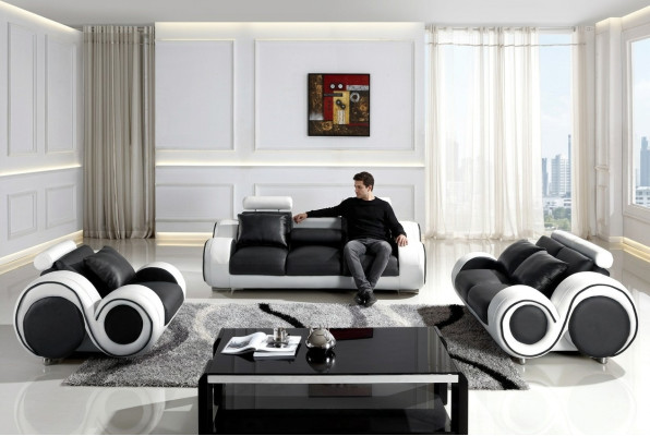 Polster Sitz Couch 3 Sitz Garnitur Sofa Sofas Couchen Leder Dreisitzer