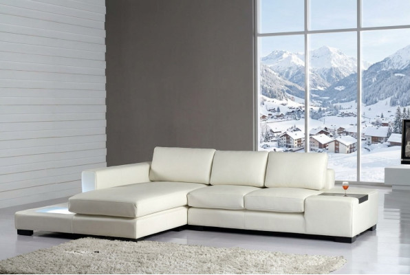 L Form Sofa Couch Polster Garnitur Design Wohnlandschaft Ecksofa Leder