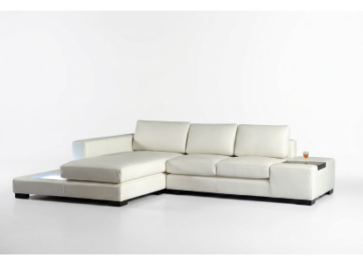 L Form Sofa Couch Polster Garnitur Design Wohnlandschaft Ecksofa Leder