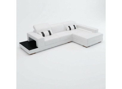 Ledersofa L form Couch Wohnlandschaft Ecksofa Eck Garnitur Design