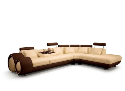 Ecksofa Sofa Couch Polster Wohnlandschaft Leder Sofas Garnitur LForm