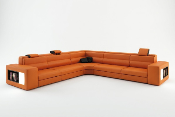 L-Form Modern Ecksofa Couch Polster Leder Design Sofa Garnitur