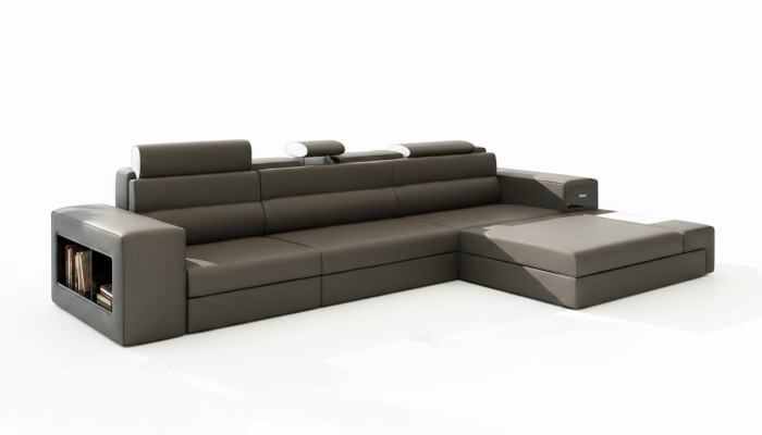 Ecksofa Ledersofa Wohnlandschaft L Form Sofa Deko Couch Polster Sitz Ecke