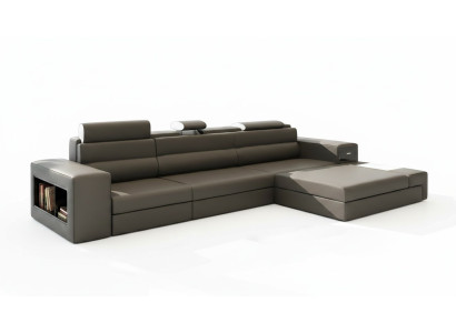 Ecksofa Ledersofa Wohnlandschaft L Form Sofa Deko Couch Polster Sitz Ecke