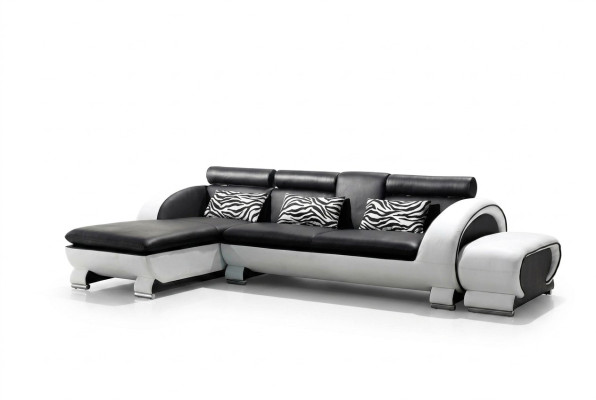 Ecksofa Ledersofa Wohnlandschaft L Form Deko Sofa Couch Polster Sitz Ecke