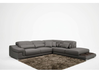 Ecksofa L-Form Design Sofa Ecksofa Couch Leder Polster Textil Sofas