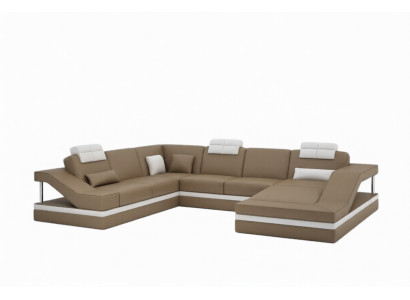 Ecksofa Ledersofa Polster Sofa Wohnlandschaft Couch Eckgarnitur U Form