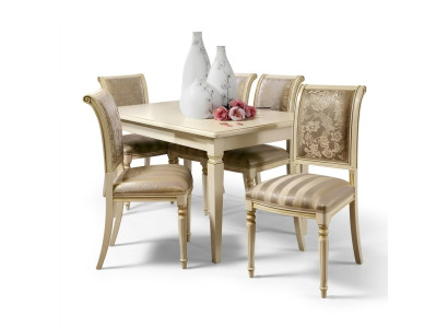 Esstisch Tisch + 4x Stühle Gruppe Esszimmer Massivholz Garnitur 5tlg. Set Möbel