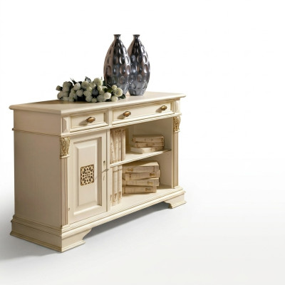 Italienische Design Möbel Antik - Holz Bar Anrichte Schrank Kommode