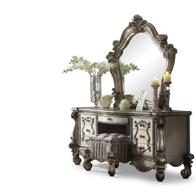 Klassischer Schminktisch Spiegel Luxus Konsole Kommode Schlafzimmer Barock neu