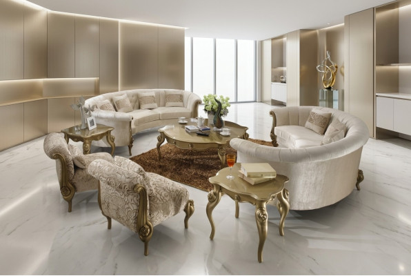 Rund Couch Wohnlandschaft Runde Sofa Polster Eck Garnitur Big Sofas Couchen 