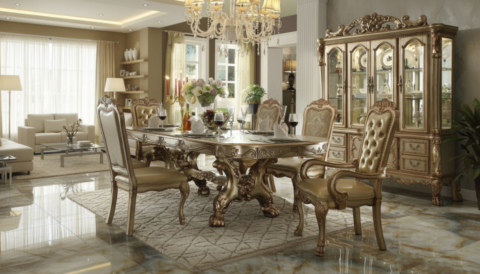 Klassischer Luxus Tisch Holz Tische Rokoko Barock Deko Antik Stil Ess Wohn