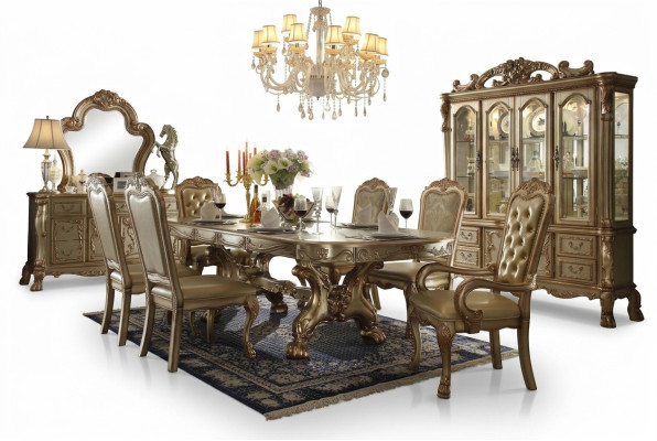 Klassischer Luxus Tisch Holz Tische Rokoko Barock Deko Antik Stil Ess Wohn