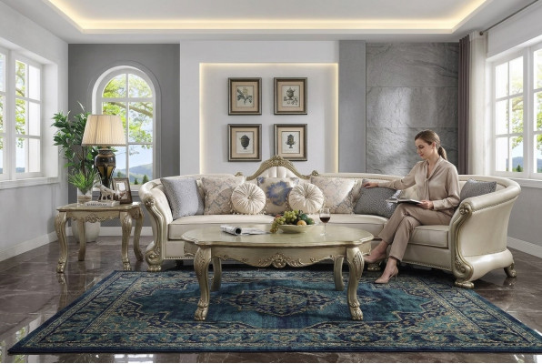 Klassischer Tisch Couchtisch Beistelltisch Sofa Design Wohnzimmer Barock