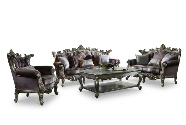 Luxus Möbel Sofa Sofagarnitur Couch Polster 3+2+1 Sitzer mit Couchtisch