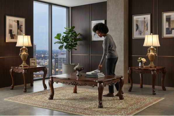 Klassischer Tisch Couchtisch Barock Beistelltisch Sofa Design Wohnzimmer
