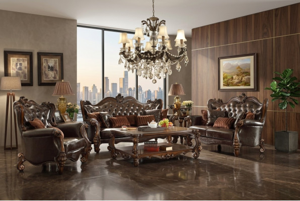 Luxus Chesterfield Sofagarnitur 3+2+1 Sitzer + Couchtisch Möbel Couch