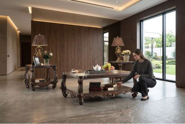 Luxus Couchtisch Echtes Holz Deko Tische Beistell Sofa Tisch Wohnzimmer