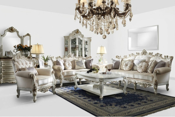 Luxus Chesterfield Sofagarnitur 3+2+1 Sitzer mit Möbel Couchtisch Couch