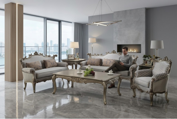 Sofagarnitur Klassisch 321 Sitz Sofa Polster Gruppe Wohnlandschaft Couch