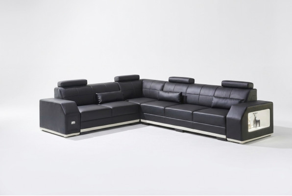 Ecksofa Ledersofa Big L Form Wohnlandschaft Sofa Couch Garnitur