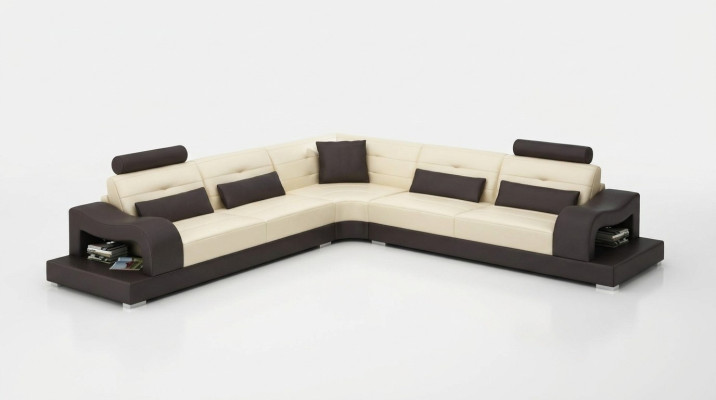 Ledersofa Couch Wohnlandschaft L Form Dekor Design Modern Sofa Eck Sofas
