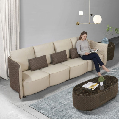 Sofa Couch Polster Sofas 4 Sitzer Textil big xxl Wohnzimmer Couchen Leder