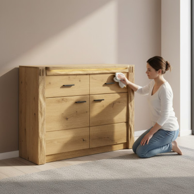 Design Kommode Kommoden Holz Anrichte Moderne Sideboard Hoch Schrank 116cm Neu