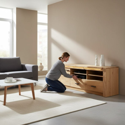 RTV Sideboard Schrank Kommode Kommoden Holz Low Board Regal tv Regale Regal Neu