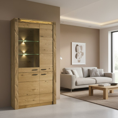 Vitrine Schrank Kommode Wohnzimmer Glas Regal Vitrinen Regale Holz Schränke Neu