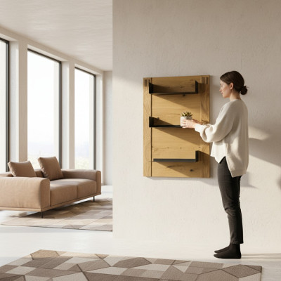 Wandregal Regal Bücherschrank Bücherregal Wohnwand Wohnzimmer Wand Regal Design