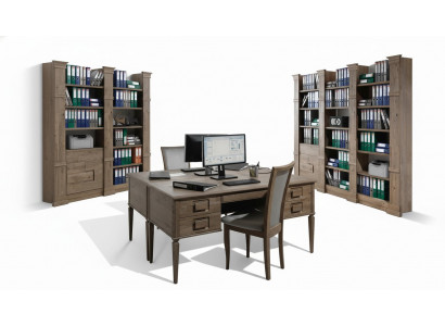 Design Büro Office Kanzlei Tisch Regal Akten Schrank Deko Schreib Tische