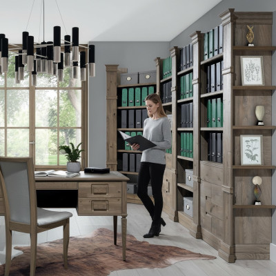 Eckregal Regal Aufbewahrung Wohnwand Aktenschrank Büro Schrank Möbel