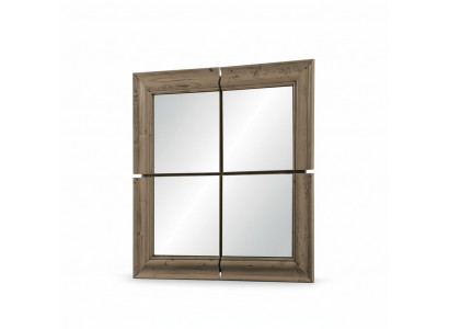 Wandspiegel Holzrahmen Spiegel Möbel Neu 105*105cm Glas Rahmen Wand xxl moderner