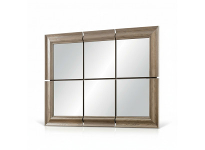 Moderner Großer Spiegel Wandspiegel Echt Holz Rahmen Hängespiegel Neu 146x105cm