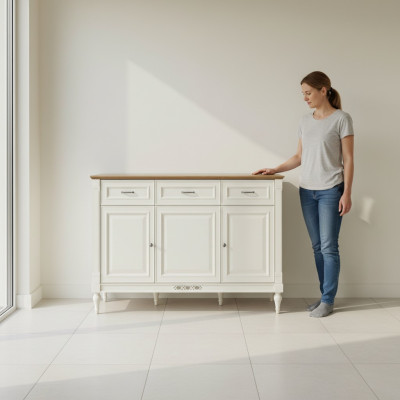Designer Kommode Anrichte Kommoden Regal Holz Schrank Schränke Holz Anrichte Neu