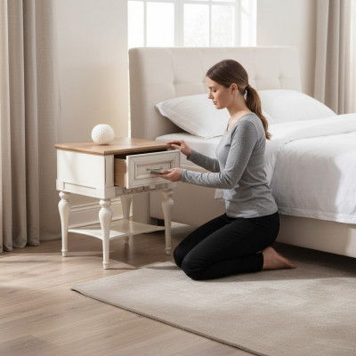 Nachttisch Konsole Nachttische Beistelltisch Schlafzimmer Design Holz Tisch Neu