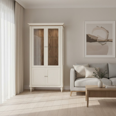 Klassische Vitrine Schrank Wohnzimmer Vitrinenschrank Vitrinen Neu