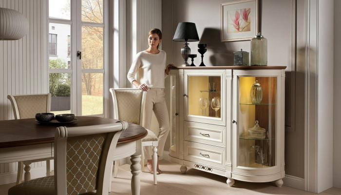 Vitrine Schrank Kommode Glas Regal Vitrinen Regale Holz Schränke Bar Wohnzimmer
