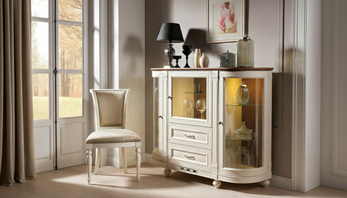 Vitrine Schrank Kommode Glas Regal Vitrinen Regale Holz Schränke Bar Wohnzimmer