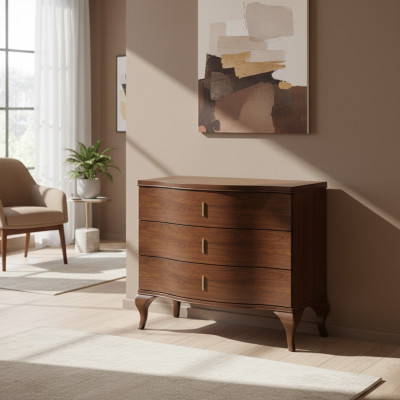 Kommode mit 3 Schubladen Sideboard Schubladenschrank Schrank Anrichte holz Neu