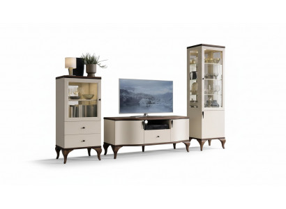 Design Vitrine Glas Schrank Wohnzimmer Schaufenster Vitrinen Regal Anrichte Holz