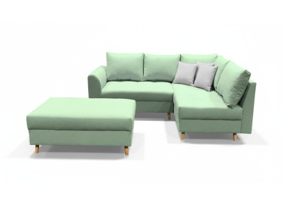Ecksofa L Form Sofa Couch Polster Sofas Wohnlandschaft Stoffsofa Hocker