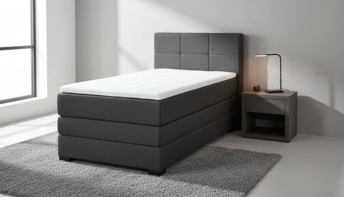 Boxspring Bett Hotel Betten 90x200cm Komplett Bettkasten inkls. Topper