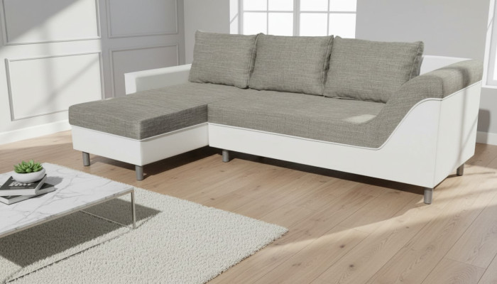 Sofa L-Form Ledersofa Couch Wohnlandschaft Garnitur Design Modern Sofa